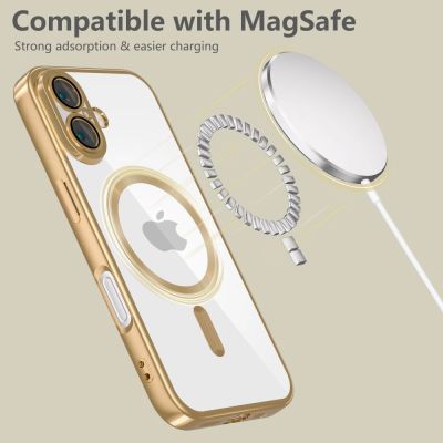 5. Etui Tech-Protect MagFlex MagSafe na iPhone 16 - złote