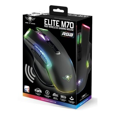 7. Spirit of Gamer ELITE M70 myszka Gaming Po prawej stronie RF Wireless + Bluetooth Optyczny 4800 DPI