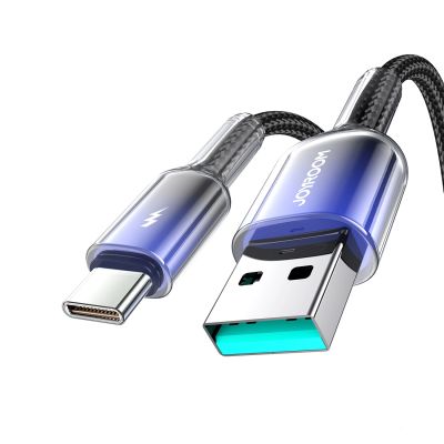 2. Kabel Joyroom S-A42 Crystal-Clear Series 3A USB-A - USB-C 1,2m - czarny