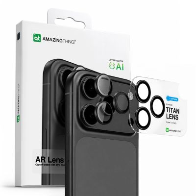 4. Szkło na aparat AMAZINGTHING Sapphire na iPhone 17 Pro / Pro Max - z szarą ramką
