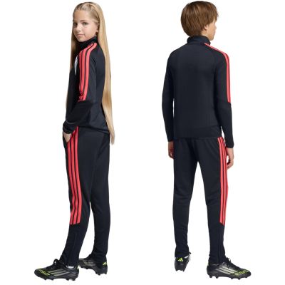 8. Spodnie dla dzieci adidas Tiro 26 League Slim czarno-czerwone JY7115