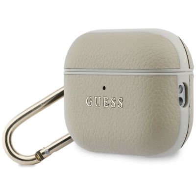 3. Etui Guess Grained Classic Logo Hook na AirPods Pro 3 - złote