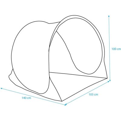 5. NAMIOT PARAWAN PLAŻOWY SAMOROZKŁADAJĄCY 145x105x100/75CM NIEBIESKI