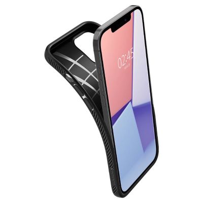 19. Etui Spigen Liquid Air na iPhone 12 / iPhone 12 Pro - czarny mat