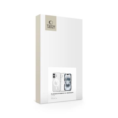 7. Etui Tech-Protect Flexair Hybrid CC Magsafe na iPhone 16 - przezroczyste