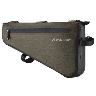 4. Wozinsky torba rowerowa na ramę roweru 3.5 l szara (WBB15BK)