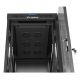 10. Szafa instalacyjna rack stojąca 19" 32U 600x1000 czarna drzwi przeszklone LCD Lanberg (flat pack)