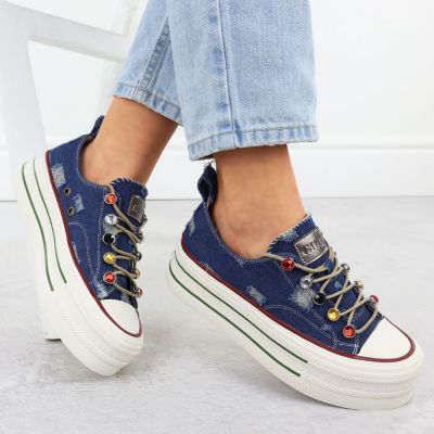 2. Trampki Goe jeansowe W RR2N4103 INT2100