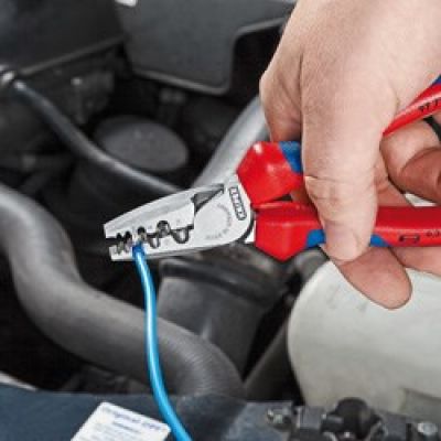 2. Knipex 97 72 180 zaciskarka kablowa Scyzoryk Niebieski, Czerwony, Srebrny