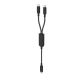 2. Kabel Acefast C5 USB-C - USB-C / USB-C 2w1 100W 480Mb/s - czarny