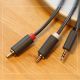 10. Kabel Ugreen AV102 10513 3,5 mm mini jack (męski) / 2RCA (męski) 5m - szary