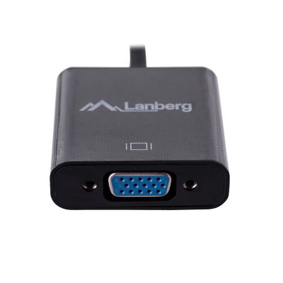 7. Adapter Lanberg AD-0017-BK (HDMI M - D-Sub (VGA) F; 0,20m; kolor czarny)