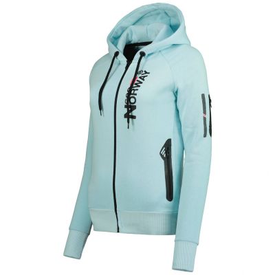 3. Bluza damska z kapturem Geographical Norway Fabuleuse EO Lady 100 BLEU CIEL (WU5303F/GNO-SKY BLUE)