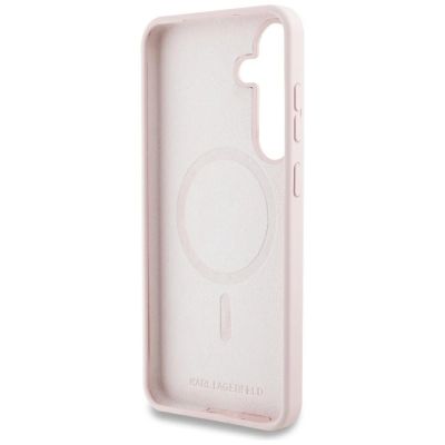 7. Etui Karl Lagerfeld Silicone Graffiti Ikonik Printed Logo MagSafe Samsung Galaxy S25 różowy