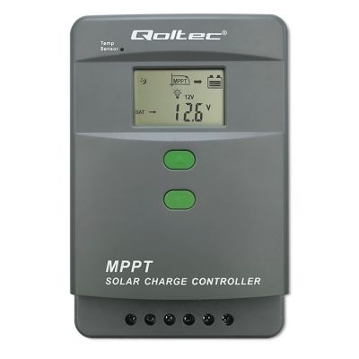 9. Solarny regulator ładowania MPPT Qoltec 53665 z czujnikiem temperatury 60A |12V / 24V | LCD | Bluetooth | APP | GEL | LiFePO4