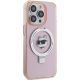 4. Etui Karl Lagerfeld Ring Stand Choupette Head MagSafe do iPhone 15 Pro Max - różowe