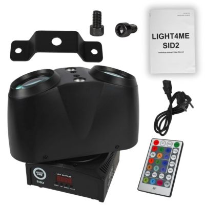 12. LIGHT4ME SID2 - Multiefekt świetlny LED 4w1 efekt beam/laser/stroboskop