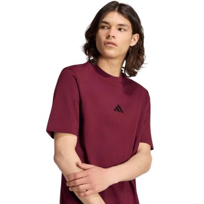 3. Koszulka męska adidas Essentials Small Logo Single Jersey bordowa KF2403