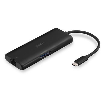 7. Lindy 43358 stacja dokująca Przewodowa USB 3.2 Gen 1 (3.1 Gen 1) Type-C Czarny