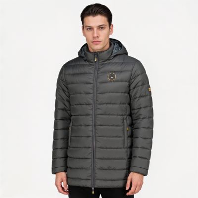 7. Kurtka męska Geographical Norway AMIGOMAP LONG HOOD DB DGREY MEN 233 DARK GREY (WZ5086H/GN-GRIS FONCÉ)