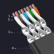 14. Ugreen kabel sieciowy internetowy Ethernet patchcord U/FTP Cat. 7 10Gb/s płaski 0.5m czarny (NW106)