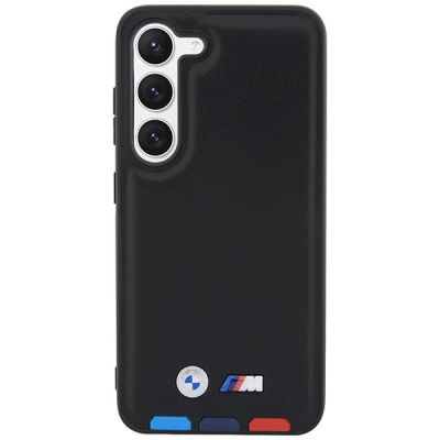 3. Etui BMW Leather Stamp Tricolor na Samsung Galaxy S23+ - czarne