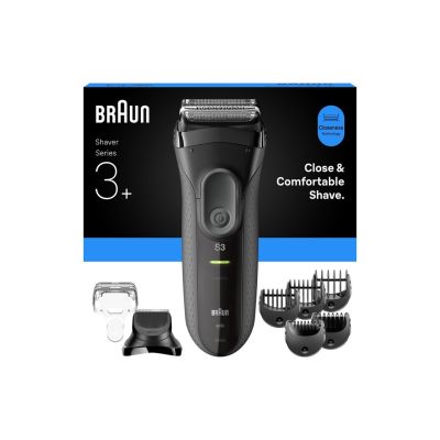 3. Braun 3000BT Bateria 5 7 mm Mokry & Suchy Czarny, Szary