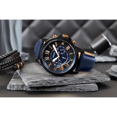 6. Zegarek Męski FOSSIL Grant Leather FS5061 + BOX