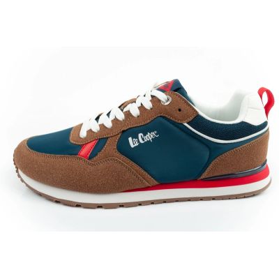 2. Lee Cooper buty sportowe sneakersy męskie modne wygodne wytrzymałe granatowe brązowe