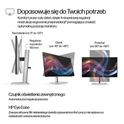 3. HP 27-calowy monitor seria 7 Pro 4K Thunderbolt 4 – 727pk