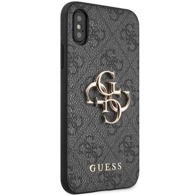 4. Etui Guess 4G Big Metal Logo na iPhone X / XS - szare
