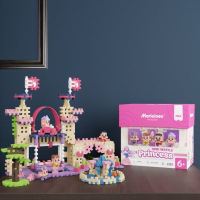 15. MARIOINEX Klocki Mini Waffle Princess Księżniczka, 280 elementów