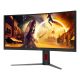 24. AOC G4 CU34G4ZCA monitor komputerowy 86,4 cm (34") 3440 x 1440 px Wide Quad HD Czarny, Czerwony