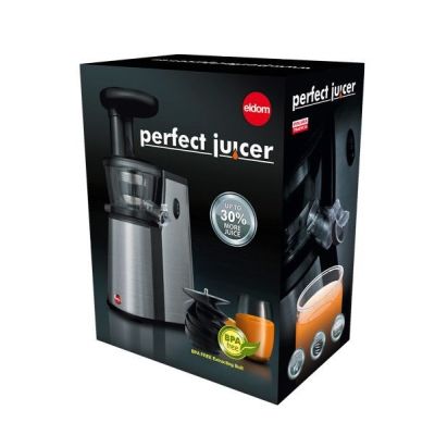 7. ELDOM WYCISKARKA WOLNOOBROTOWA PJ400 400W SREBRNO-CZARNA ,ŚLIMAK BPA FREE 80 [OBR./MIN]
