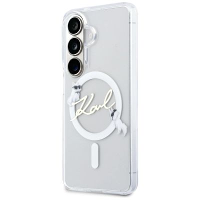 2. Etui Karl Lagerfeld IML KC Script MagSafe na Samsung Galaxy S26 Plus - przezroczyste