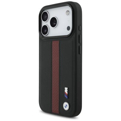 2. Etui BMW M Perforated Stripe Logo MagSafe na iPhone 17 Pro - czerwone