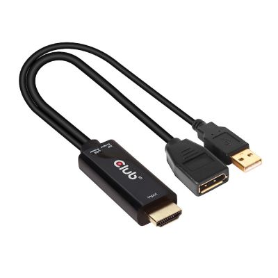 2. CLUB3D HDMI 2.0 TO DISPLAYPORT 1.2 4K60HZ HDR M/F ACTIVE ADAPTER Czarny