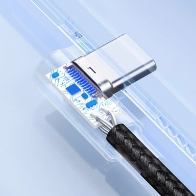 2. Ugreen kabel kątowy 90° USB C - USB 2.0 480Mb/s 3A 3m czarny (US176)