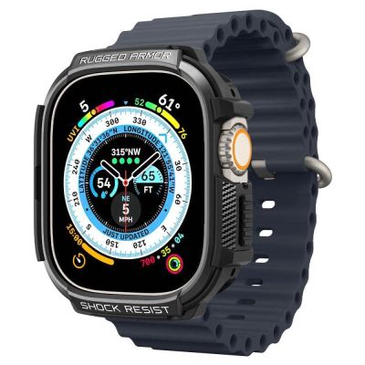9. Etui Spigen Rugged Armor na Apple Watch Ultra (49 mm) - czarny mat