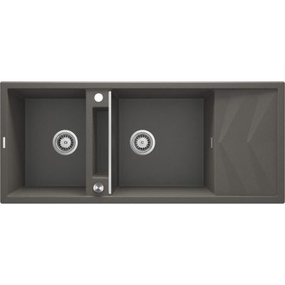 Zlewozmywak granitowy magnetyczny 2-komorowy z ociekaczem ZRM_T213 5907650817222