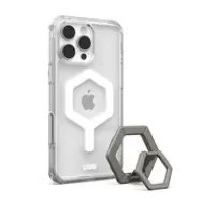 7. Obudowa ochronna do iPhone 16 Pro Max kompatybilna z MagSafe oraz podstawka Magnetic Ring Stand (ice-white/titanium)