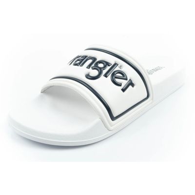 3. Wrangler klapki sportowe męskie Averell Slider wygodne laczki białe