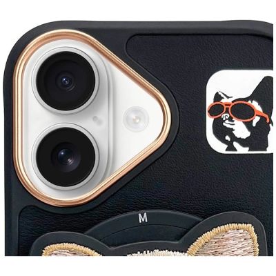 6. Etui Nimmy Glasses Cool nag MagSafe na iPhone 16 - czarne