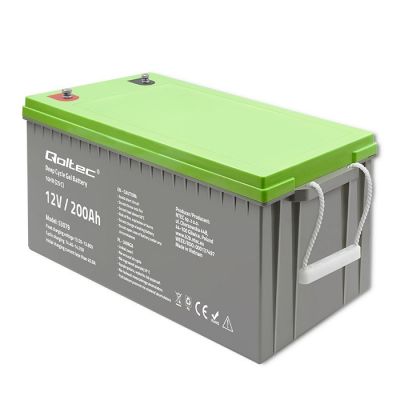 8. QOLTEC AKUMULATOR ŻELOWY DEEP CYCLE | 12V | 200AH