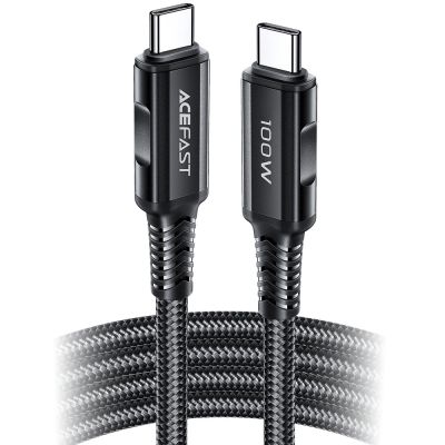6. Kabel Acefast C4-03 Black USB-C - USB-C PD QC 100W 5A 480Mb/s 2m - czarny
