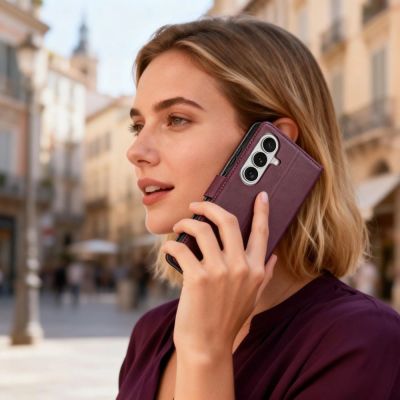 5. Etui Tech-Protect Wallet na Samsung Galaxy A57 5G - bordowe