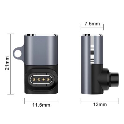 3. Adapter Wozinsky WAYGS1 przejściówka USB-C do smartwatch Garmin - szary