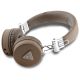 2. Słuchawki nauszne Bluetooth Guess Grained Classic Round Shape ENC - brązowe
