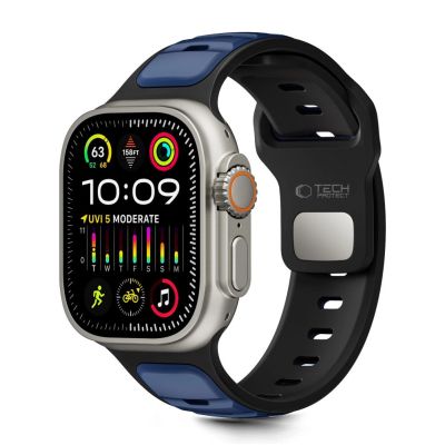 Pasek Tech-Protect IconBand Line na Apple Watch 44 / 45 / 46 / 49 mm - czarno-granatowy