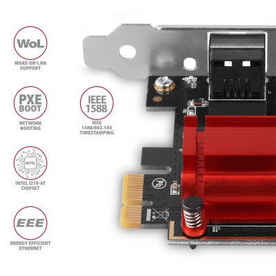 4. Axagon PCEE-GIX karta sieciowa Wewnętrzny Ethernet 1000 Mbit/s